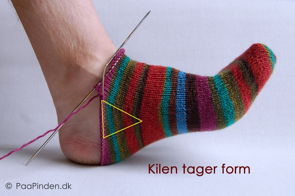 Sok fra tåen op med kilehæl - kilen Thumbnail