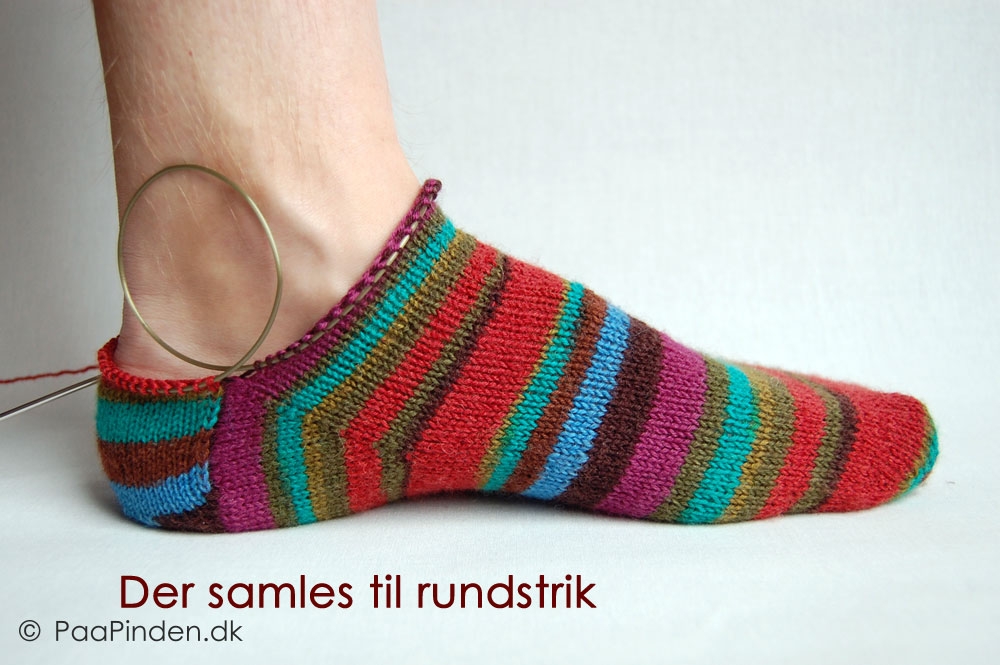 Sok fra tåen op med kilehæl - samling til rundstrik Thumbnail